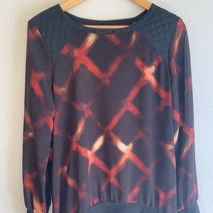 Sheer long sleeve blouse